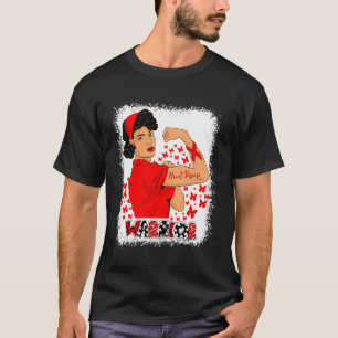 Sterke vrouw Congestief hartfalen krijger Horen T-shirt