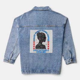 sterke vrouw denim jacket