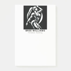 Sterke vrouw fitness persoonlijke training minimal post-it® notes