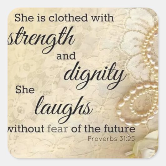 Sterke Vrouw Sticker (Voorkant)