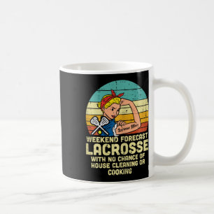 Sterke vrouw Weekend Voorspelling Lacrosse Mom Lax Koffiemok