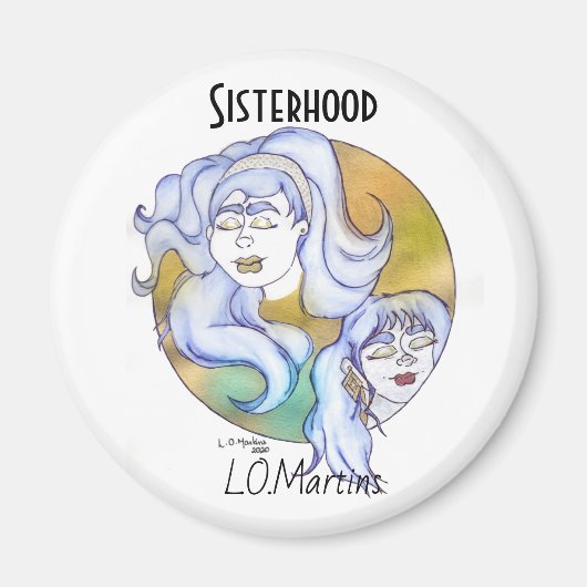 Sterke vrouwelijke Collectie Magnet - Sisterhood Magneet (Voorkant)