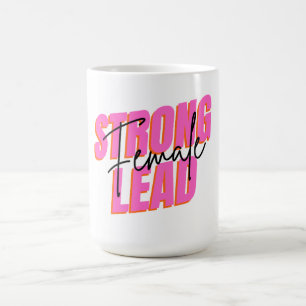 'Sterke Vrouwelijke Leider' Empowering Typografie Koffiemok