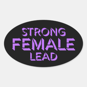 Sterke Vrouwelijke Leider Feministische Empowermen Ovale Sticker