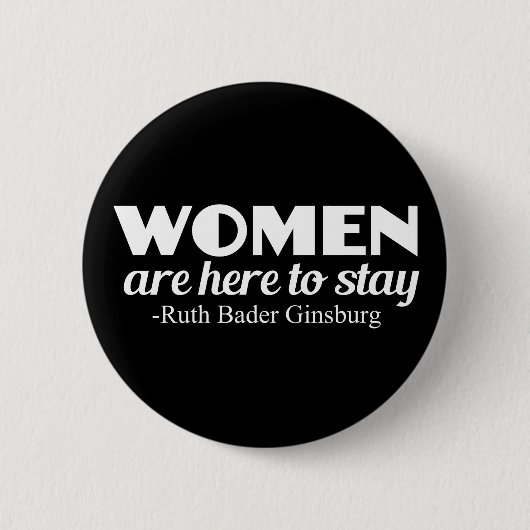 Sterke vrouwelijke Ruth Bader Ginsburg Feminist Qu Ronde Button 5,7 Cm (Voorkant)