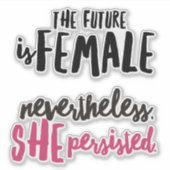 Sterke vrouwelijke vinylStickers Sticker (Voorkant)