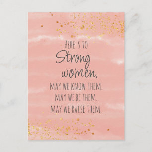Sterke Vrouwen Citaat Gouden Blush Briefkaart