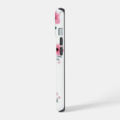 Sterke vrouwen citaat waterverf roze bloemen iPhone 15 hoesje (Linkerkant)