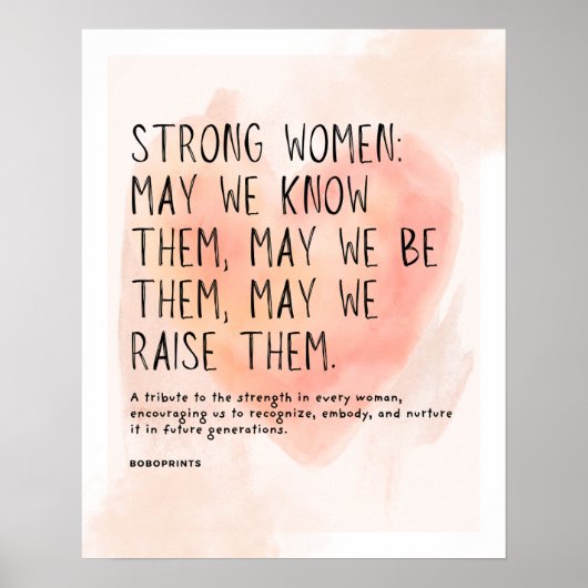 Sterke vrouwen - Inspirerend quote voor vrouwen Poster (Voorkant)