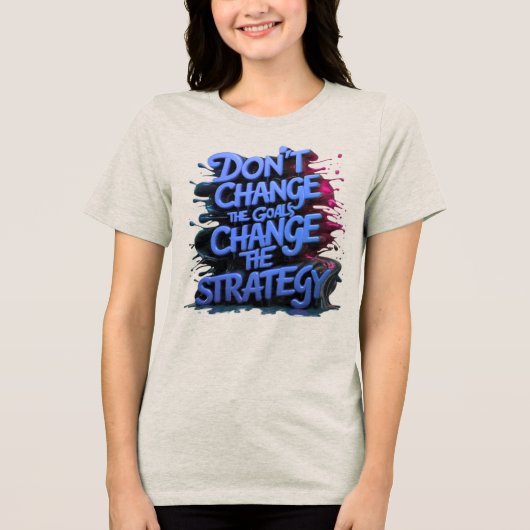 Sterke vrouwen inspirerend zwart motivatie Tri-Blend shirt (Voorkant)