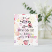 Sterke vrouwen Motivatie Waterverf belletjes Briefkaart (Staand voorkant)