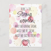 Sterke vrouwen Motivatie Waterverf belletjes Briefkaart (Voorkant)