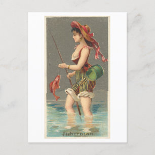 Sterke Vrouwen Series #29: Vissen  Briefkaart