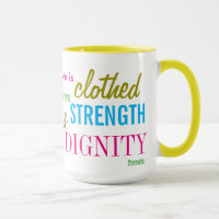 Sterke waardigheid Bijbel Verse Women Girl Inspira