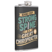Sterke wervelkolom Grote Chiropractor Quote Design Heupfles (Rechts)