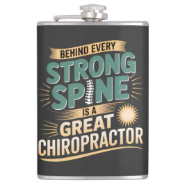 Sterke wervelkolom Grote Chiropractor Quote Design Heupfles