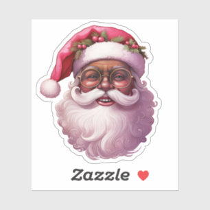 Sterke Zwarte Kerstman Melanine Kerstmis Mannen Sticker