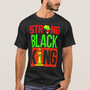 Sterke zwarte Melanin King Chess Dad Boy Mannen Ki T-shirt