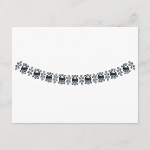 Sterke zwarte parels briefkaart