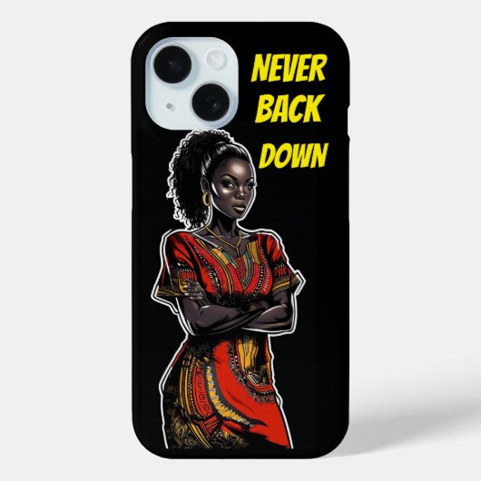 STERKE ZWARTE VROUW - Nooit terug naar beneden Case-Mate iPhone Case (Achterkant)