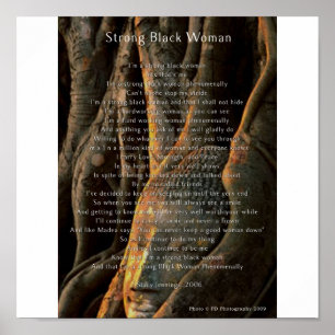 Sterke zwarte vrouw poster