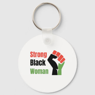 Sterke zwarte vrouw sleutelhanger