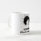 Sterke zwarte vrouwelijke klassieke Mok (Voorkant links)