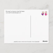 "STERKER" Briefkaart tegen borstkanker (Achterkant)