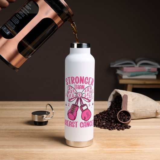 Sterker Dan Borstkanker Waterfles (Koffie (Gedraaid) )