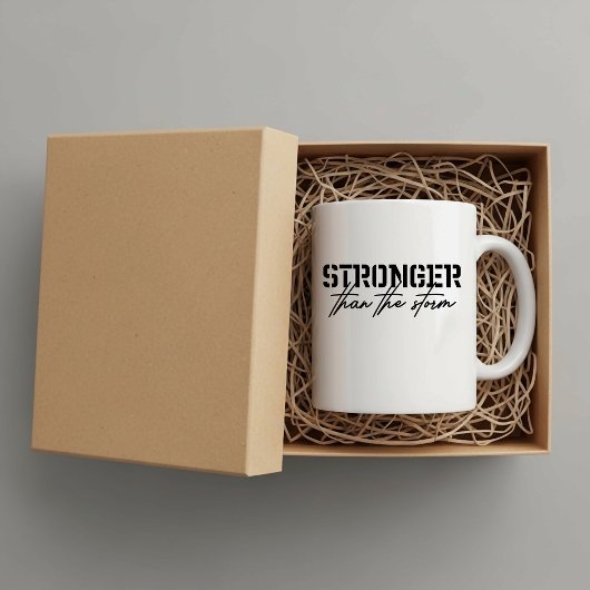 Sterker dan de storm, geloof inspireert koffiemok