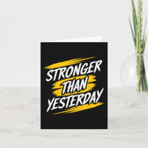 Sterker dan gisteren Motivatie Gym Quote Wor Kaart