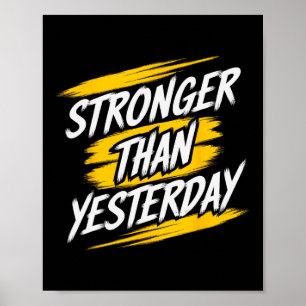 Sterker dan gisteren Motivatie Gym Quote Wor Poster