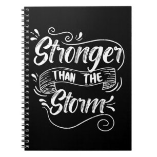 Sterker dan het Storm, Motivatie typografie Notitieboek