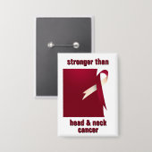 Sterker dan hoofdhalskanker Button (Voorkant / Achterkant)