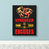 Sterker dan je excuses canvas afdruk (Insitu (Houten vloer))