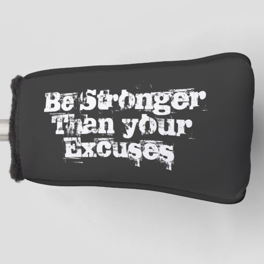 Sterker dan je excuses golfheadcover (Voorkant)