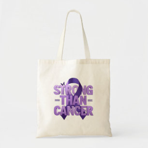 Sterker Dan Kanker Boodschappentas Kankerbewustz Tote Bag