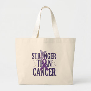 Sterker Dan Kanker Inspirerend   Grote Tote Bag