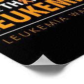 Sterker dan leukemie - Bewustzijnslint Poster (Hoek)