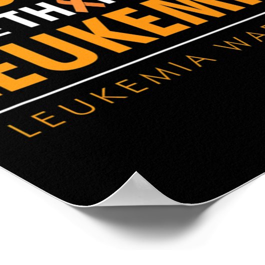 Sterker dan leukemie - Bewustzijnslint Poster (Hoek)