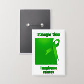Sterker dan lymfoom kanker Button (Voorkant / Achterkant)