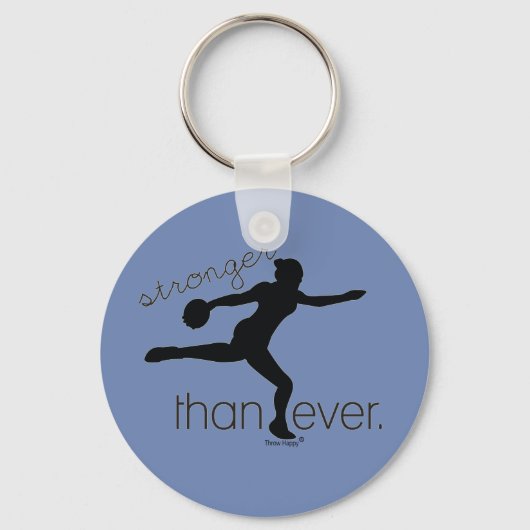Sterker dan ooit Discus Throw Sleutelhanger Gift (Voorkant)