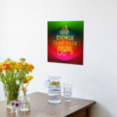 Sterker dan uw overtollige kleurrijke Abstract Folie Afdrukken (Laag (Keuken))