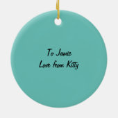 Sterker dan ze wist dat Ovariumkanker was Keramisch Ornament (Achterkant)