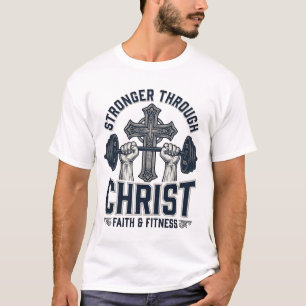 Sterker door Christus Christelijk Gym T-Shirt