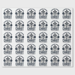 Sterker door Christus Christelijk Gym T-shirt Cadeaupapier