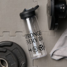 STERKER ELKE DAG Motivatie sport waterfles