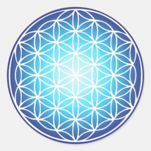 Sterker gezakte geometrietsticker ronde sticker
