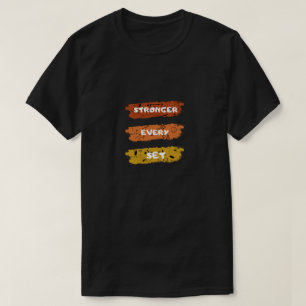 Sterker met Elke Set Gym Motivatie T-shirt