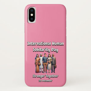 Sterker samen. Dag van de menselijke solidariteit. iPhone X Hoesje